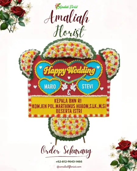 Papan Bunga Pernikahan Labuk